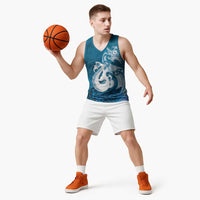 New Zealand Matariki Basketball Jersey Maori Manaia Galaxy Silver Fern Blue Color