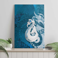 New Zealand Matariki Canvas Wall Art Maori Manaia Galaxy Silver Fern Blue Color