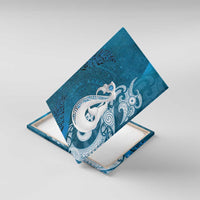New Zealand Matariki Canvas Wall Art Maori Manaia Galaxy Silver Fern Blue Color