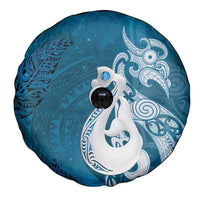 New Zealand Matariki Spare Tire Cover Maori Manaia Galaxy Silver Fern Blue Color