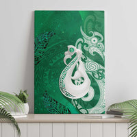New Zealand Matariki Canvas Wall Art Maori Manaia Galaxy Silver Fern Green Color