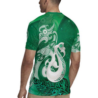 New Zealand Matariki Rugby Jersey Maori Manaia Galaxy Silver Fern Green Color