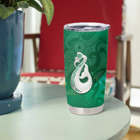 New Zealand Matariki Tumbler Cup Maori Manaia Galaxy Silver Fern Green Color