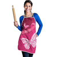 New Zealand Breast Cancer Awareness Apron Pink Ribbon Butterfly Maori Pattern