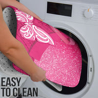 New Zealand Breast Cancer Awareness Bathroom Set Pink Ribbon Butterfly Maori Pattern