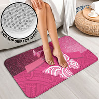 New Zealand Breast Cancer Awareness Bathroom Set Pink Ribbon Butterfly Maori Pattern