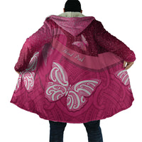 New Zealand Breast Cancer Awareness Cloak Pink Ribbon Butterfly Maori Pattern