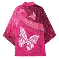 New Zealand Breast Cancer Awareness Kimono Pink Ribbon Butterfly Maori Pattern LT22 - Polynesian Pride