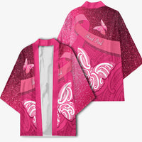New Zealand Breast Cancer Awareness Kimono Pink Ribbon Butterfly Maori Pattern LT22 - Polynesian Pride