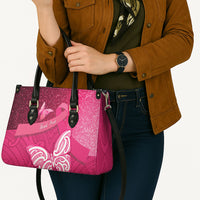 New Zealand Breast Cancer Awareness Leather Bag Pink Ribbon Butterfly Maori Pattern