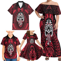 New Zealand Maori Language Week Family Matching Off Shoulder Maxi Dress and Hawaiian Shirt Te Wiki O Te Reo Maori Hei Tiki LT22 - Polynesian Pride