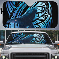 New Zealand Matariki Auto Sun Shade Maori Humpback Whale Galaxy LT22 Blue - Polynesian Pride