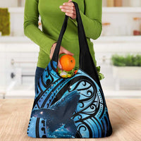New Zealand Matariki Grocery Bag Maori Humpback Whale Galaxy LT22 - Polynesian Pride