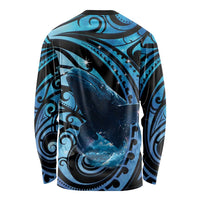 New Zealand Matariki Long Sleeve Shirt Maori Humpback Whale Galaxy