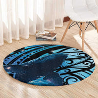 New Zealand Matariki Round Carpet Maori Humpback Whale Galaxy