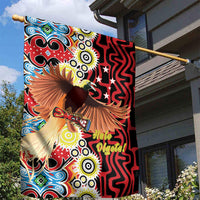Papua New Guinea Pidgin Language Week Garden Flag Halo Olgeta Tok Pisin Wik Bird Of Paradise Oro Batik LT22 - Polynesian Pride