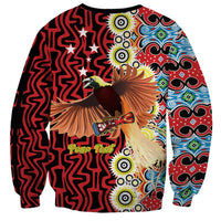 Personalised Papua New Guinea Pidgin Language Week Sweatshirt Halo Olgeta Tok Pisin Wik Bird Of Paradise Oro Batik LT22 - Polynesian Pride