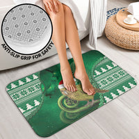 New Zealand Kakapo Christmas In July Bathroom Set Silver Fern Santa Xmas Green Color