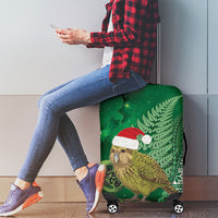 New Zealand Kakapo Christmas In July Luggage Cover Silver Fern Santa Xmas Green Color