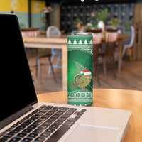 New Zealand Kakapo Christmas In July Skinny Tumbler Silver Fern Santa Xmas Green Color