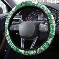 New Zealand Kakapo Christmas In July Steering Wheel Cover Silver Fern Santa Xmas Green Color