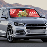 New Zealand Kakapo Christmas In July Auto Sun Shade Silver Fern Santa Xmas Red Color