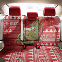 New Zealand Kakapo Christmas In July Back Car Seat Cover Silver Fern Santa Xmas Red Color