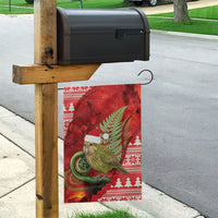 New Zealand Kakapo Christmas In July Garden Flag Silver Fern Santa Xmas Red Color