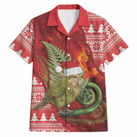 New Zealand Kakapo Christmas In July Hawaiian Shirt Silver Fern Santa Xmas Red Color LT22 Red - Polynesian Pride