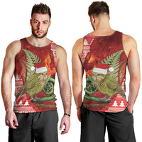 New Zealand Kakapo Christmas In July Men Tank Top Silver Fern Santa Xmas Red Color
