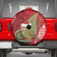 New Zealand Kakapo Christmas In July Spare Tire Cover Silver Fern Santa Xmas Red Color