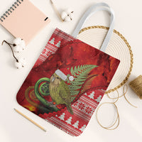 New Zealand Kakapo Christmas In July Tote Bag Silver Fern Santa Xmas Red Color