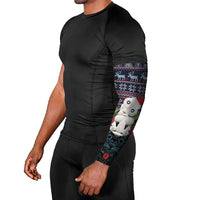 New Zealand Hei Tiki Christmas In July Arm Sleeves Pohutukawa Santa Xmas Polynesian Pattern LT22 - Polynesian Pride