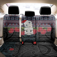 New Zealand Hei Tiki Christmas In July Back Car Seat Cover Pohutukawa Santa Xmas Polynesian Pattern LT22 - Polynesian Pride