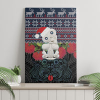 New Zealand Hei Tiki Christmas In July Canvas Wall Art Pohutukawa Santa Xmas Polynesian Pattern LT22 - Polynesian Pride