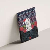 New Zealand Hei Tiki Christmas In July Canvas Wall Art Pohutukawa Santa Xmas Polynesian Pattern LT22 - Polynesian Pride