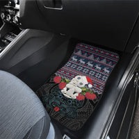 New Zealand Hei Tiki Christmas In July Car Mats Pohutukawa Santa Xmas Polynesian Pattern LT22 - Polynesian Pride