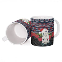 New Zealand Hei Tiki Christmas In July Ceramic Mug Pohutukawa Santa Xmas Polynesian Pattern LT22 - Polynesian Pride