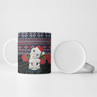 New Zealand Hei Tiki Christmas In July Ceramic Mug Pohutukawa Santa Xmas Polynesian Pattern LT22 - Polynesian Pride