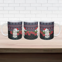 New Zealand Hei Tiki Christmas In July Ceramic Mug Pohutukawa Santa Xmas Polynesian Pattern LT22 - Polynesian Pride