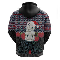 New Zealand Hei Tiki Christmas In July Hoodie Pohutukawa Santa Xmas Polynesian Pattern LT22 - Polynesian Pride