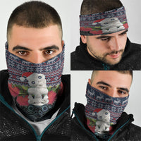 New Zealand Hei Tiki Christmas In July Neck Gaiter Pohutukawa Santa Xmas Polynesian Pattern LT22 - Polynesian Pride