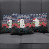 New Zealand Hei Tiki Christmas In July Pillow Cover Pohutukawa Santa Xmas Polynesian Pattern LT22 - Polynesian Pride