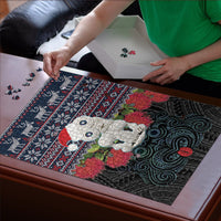 New Zealand Hei Tiki Christmas In July Puzzle Pohutukawa Santa Xmas Polynesian Pattern LT22 - Polynesian Pride