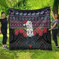 New Zealand Hei Tiki Christmas In July Quilt Pohutukawa Santa Xmas Polynesian Pattern LT22 - Polynesian Pride