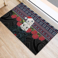 New Zealand Hei Tiki Christmas In July Rubber Doormat Pohutukawa Santa Xmas Polynesian Pattern LT22 - Polynesian Pride