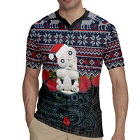 New Zealand Hei Tiki Christmas In July Rugby Jersey Pohutukawa Santa Xmas Polynesian Pattern LT22 - Polynesian Pride