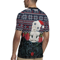 New Zealand Hei Tiki Christmas In July Rugby Jersey Pohutukawa Santa Xmas Polynesian Pattern LT22 - Polynesian Pride