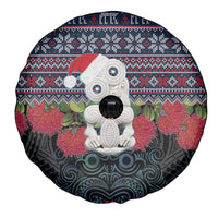 New Zealand Hei Tiki Christmas In July Spare Tire Cover Pohutukawa Santa Xmas Polynesian Pattern LT22 - Polynesian Pride