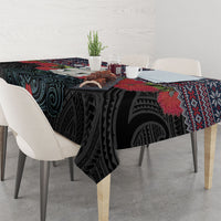 New Zealand Hei Tiki Christmas In July Tablecloth Pohutukawa Santa Xmas Polynesian Pattern LT22 - Polynesian Pride